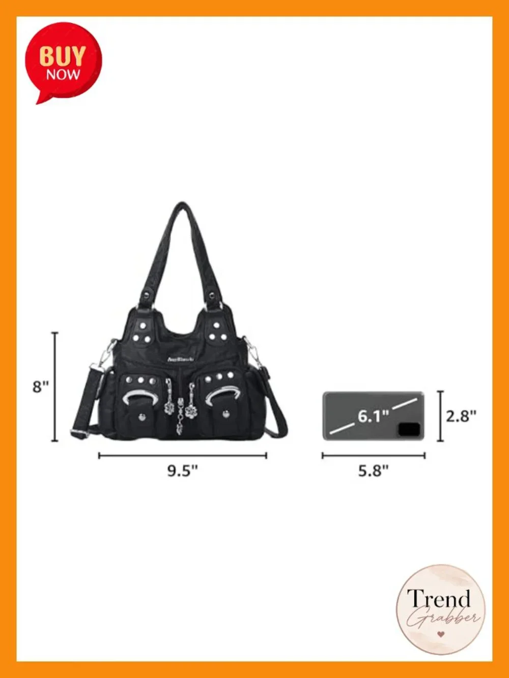 Washed Vegan Leather Hobo Purse with Multi-Pocket Organization